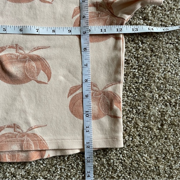 Kate Quinn Organic Cotton Peaches PJ Set 2T Top 3T Bottoms Peach Color - Picture 7 of 8